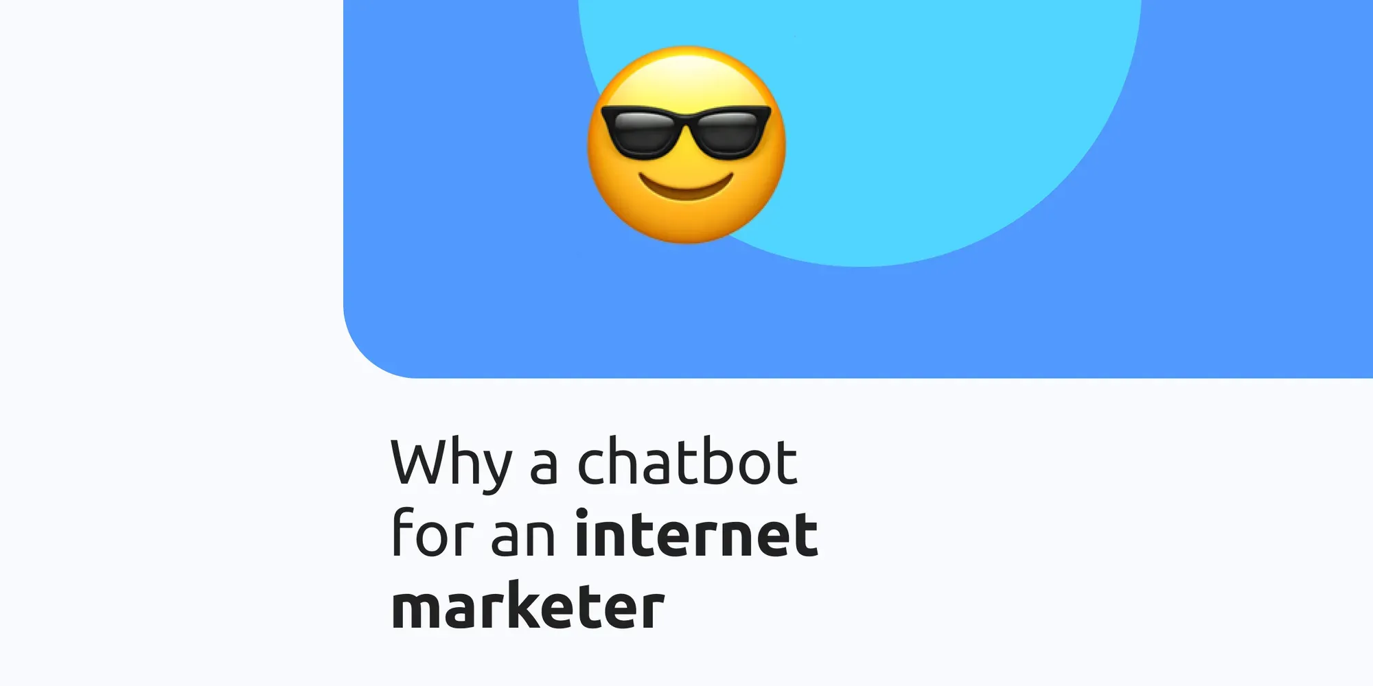 Why a chatbot for an internet marketer?